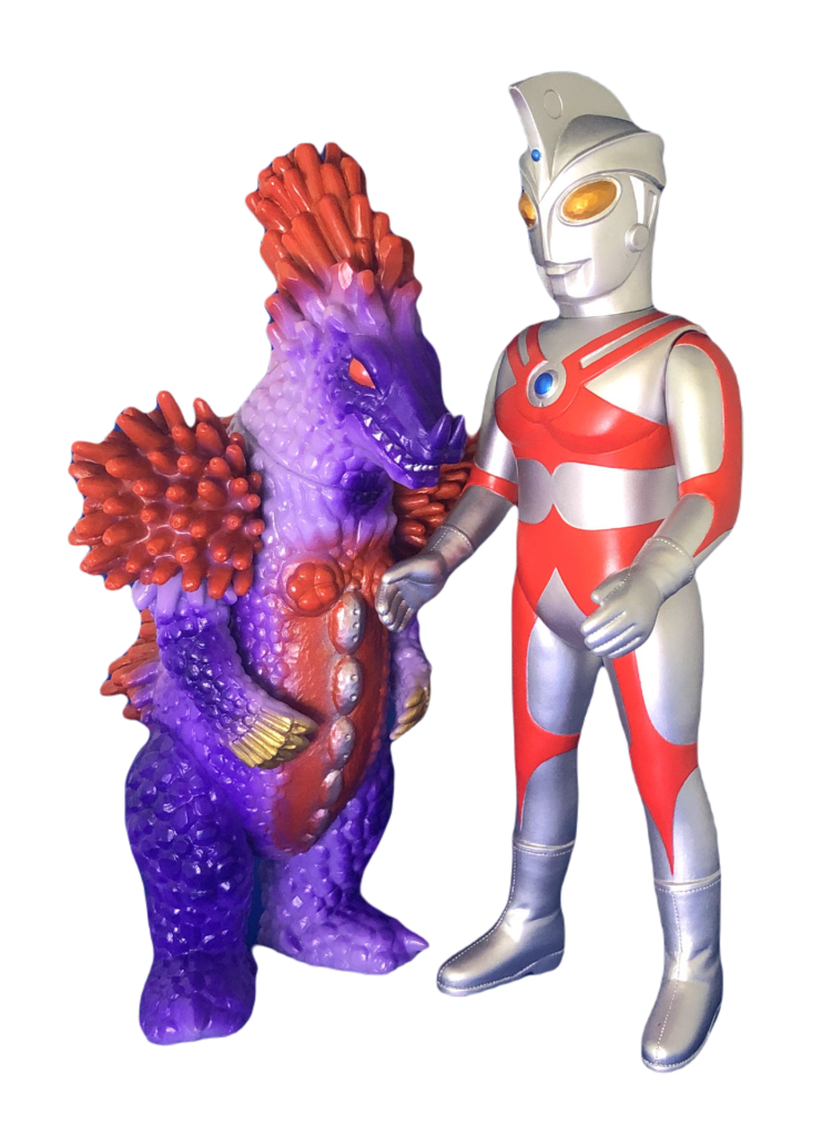 ウルトラマンAとベロクロンのソフビ